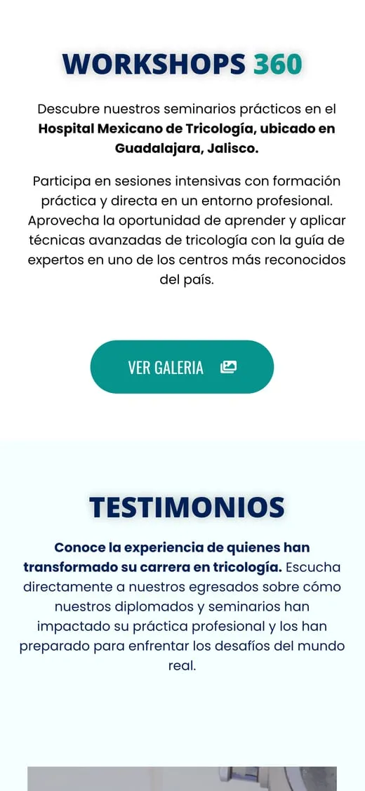Pantalla del sitio de CETMC