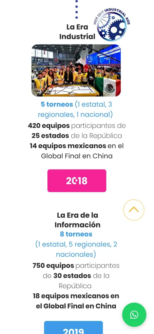 Pantalla del sitio de WER México